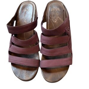 Dansko Leather Wedge Sandals Strappy Comfort‎ Heel Size 40